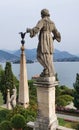 Vertical shot of sculpture in Isola Bella Island in Italy Royalty Free Stock Photo