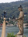 Vertical shot of sculpture in Isola Bella Island in Italy Royalty Free Stock Photo