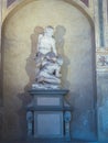 Vertical shot of a sculpture by Pierino da Vinci in the courtyard of Palazzo Vecchio, Florence Italy Royalty Free Stock Photo