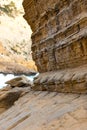 Vertical shot of a seashore natural landscape in Ibiza, Spain Royalty Free Stock Photo