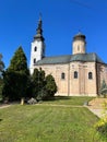 Vertical shot of the Sisatovac Monastery in Serbia Royalty Free Stock Photo