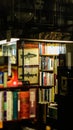 Vertical shot of a small local bookshop at the center of Kammpi in Helsinki, Finland