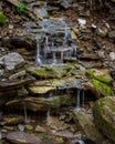 Vertical shot of a small waterfall, Jackson Falls, Tennessee, United States Royalty Free Stock Photo