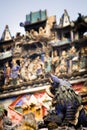 Vertical shot of Southern Chinese architecture in Chen Clan Ancestral Hall, Guangzhou