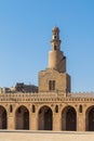 Vertical shot of a spiral minaret of Ibn Tulun Mosque in Cairo, Egypt Royalty Free Stock Photo