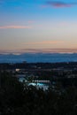 Vertical shot of a splendid sunset over the Calgary