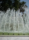 Vertical shot of sprouting water from a fountain Royalty Free Stock Photo
