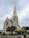 Vertical shot of St Luke's Anglican Church on a cloudy day in Oamaru, New Zealand Royalty Free Stock Photo