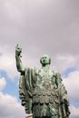 Vertical shot of a Statue of Emperor Marcus Nerva in Rome, Italy Royalty Free Stock Photo