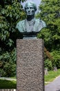 Vertical shot of the statue of Fernanda Nissen in Torshov park Royalty Free Stock Photo