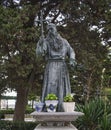 Vertical shot of the statue of Fray Diego