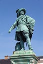 Vertical shot of the statue of Gustaf Adolf under the clear sky, Gothenburg, Sweden Royalty Free Stock Photo