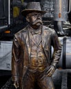 Vertical shot of Statue of Jack Daniels situated at Strahov Open Air festival in Czech Republic