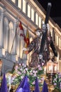 Vertical shot of the statue of Jesus Christ during the Holy Week in Valladolid