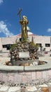 Vertical shot of the statue near the temple of the sacred heart of Jesus in El Santuario, Mexico