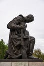 Vertical shot of the statue of Warrior-liberator Monument in Berlin