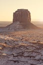 Vertical shot of a stone formation in Monument Valley in San Juan County, Utah, United States Royalty Free Stock Photo