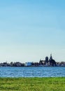 Vertical shot of Stralsund, Germany, baltic sea