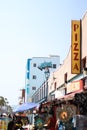 Vertical shot of a street view at Venice Beach, California