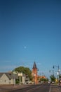 Vertical shot of a street view of Winslow, Arizona, USA Royalty Free Stock Photo