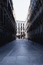 Vertical shot of the streets of Madrid, Spain Royalty Free Stock Photo