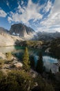 Vertical shot of a stunning Temple Crag rock climbing destination in Palisade, Sierra Nevada