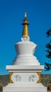 Vertical shot of stupa in parque natural del garraf in spain