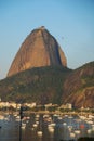 Vertical shot of Sugar Loaf and Urca Royalty Free Stock Photo