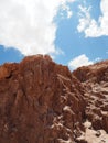 Vertical shot of the summits of the cliffs captured in Masada Metsada, Israel Royalty Free Stock Photo