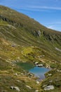 Vertical shot of the Surselva valley on a sunny day in Switzerland Royalty Free Stock Photo