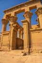 Vertical shot of the temple of Isis Aswan in Egypt