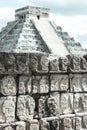 Vertical shot of the Temple of Kukulcan Royalty Free Stock Photo