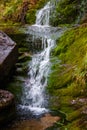 Vertical shot of th scenic waterfall Tri Kladenca in the Balkan Mountains in Serbia Royalty Free Stock Photo
