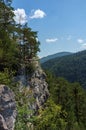 Vertical shot of the Tomasovsky vyhlad in Slovak Paradise in Slovakia