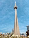 Vertical shot of the Toronto Metropolitan CN Tower in Canada