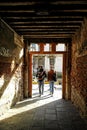 Vertical shot of the tourists. Venice, Italy Royalty Free Stock Photo