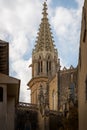 Vertical shot of the tower of the Manacor Cathedral captured in Mallorca, Spain