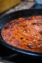 Vertical shot of a Traditional Spanish dish called Socarrat Royalty Free Stock Photo