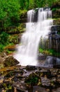 Vertical shot of Tupavica waterfall on Balkan mountain range in Serbia