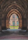 Vertical shot of University of Glasgow Cloisters in Scotland Royalty Free Stock Photo