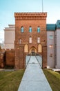 Vertical shot of the Upper Castle in Opole at the Copernicus Square, Poland