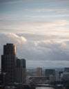 Vertical shot of the vibrant city skyline of Melbourne, Victoria, Australia