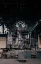 Vertical shot of a Victorian warehouse-style building in Blists Hill Victorian Town Royalty Free Stock Photo