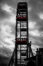 Vertical shot of the Vienna Giant Ferris Wheel under cloudy sky Royalty Free Stock Photo