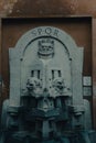 Vertical shot of the vintage fountain of the Artists in Via Margutta, Rome, Italy Royalty Free Stock Photo