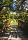 Vertical shot of the Vizcaya Museum & Gardens. Miami, USA Royalty Free Stock Photo