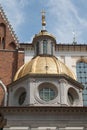 Vertical shot of the Wawel royal cathedral inside the castle, Krakow, Poland Royalty Free Stock Photo