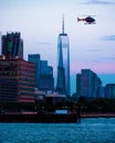 Vertical shot of the World Trade Center building in Manhattan, New York City