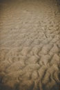 Vertical shot of wrinkles on the sand of the beach