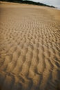 Vertical shot of wrinkles on the sand of the beach